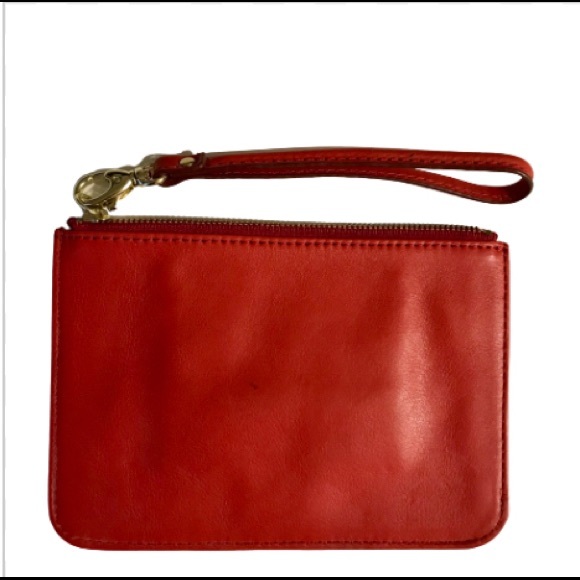 Fossil Red Leather Clutch/Wristlet - Picture 2 of 4